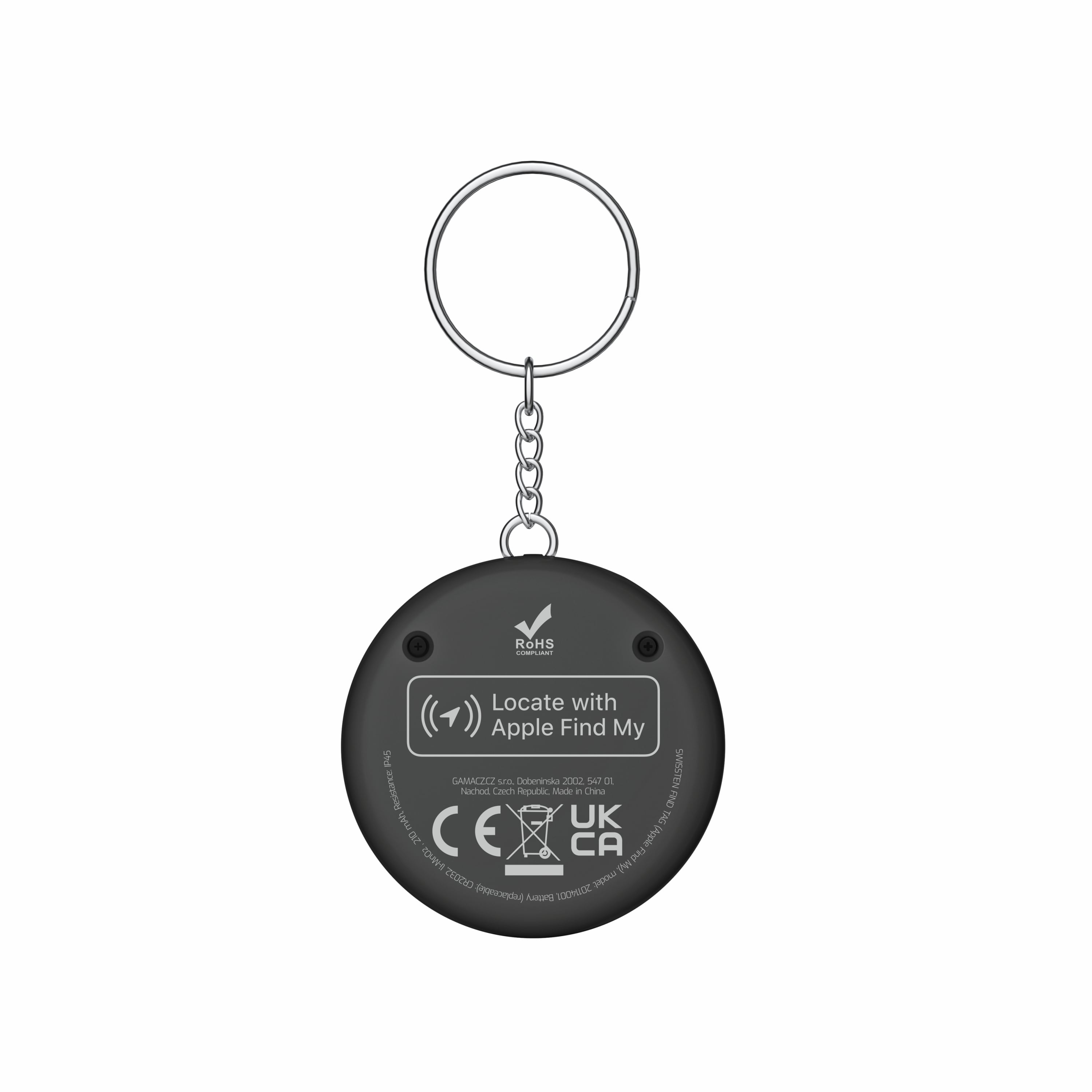Swissten Find Tag, čierny