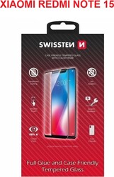 Swissten Full Glue sklo pre Xiaomi Redmi Note 15 5G, čierne