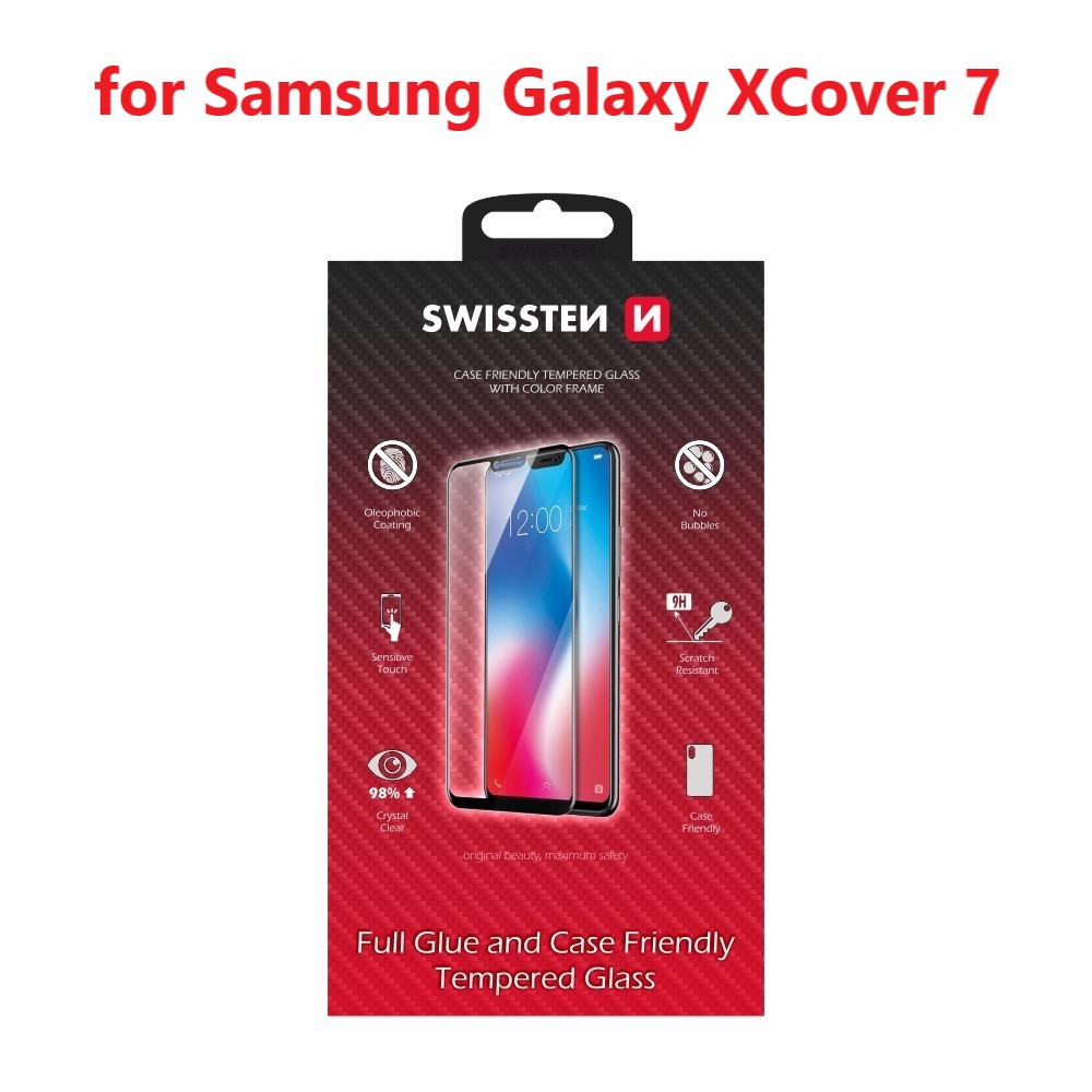 Swissten Full Glue sklo pro Samsung Galaxy XCover 7, černé