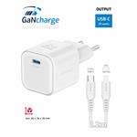 Swissten GaN adaptér 20W + Lightning kabel, bílý  