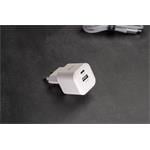 Swissten GaN adaptér 35 W + USB-A, biely  