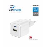 Swissten GaN adaptér 35W + USB-A, bílý  