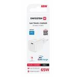 Swissten GaN adaptér 65 W, biely  