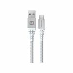 Swissten kabel Aramid USB / USB-C 1,5 m, bílý
