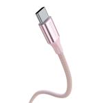 Swissten kabel Textile II USB / USB-C 1,5 m, růžový