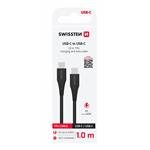 Swissten kabel USB-C / USB-C 1 m, černý