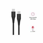Swissten kabel USB-C / USB-C 1 m, černý