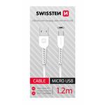 Swissten kabel USB / Micro USB, bílý