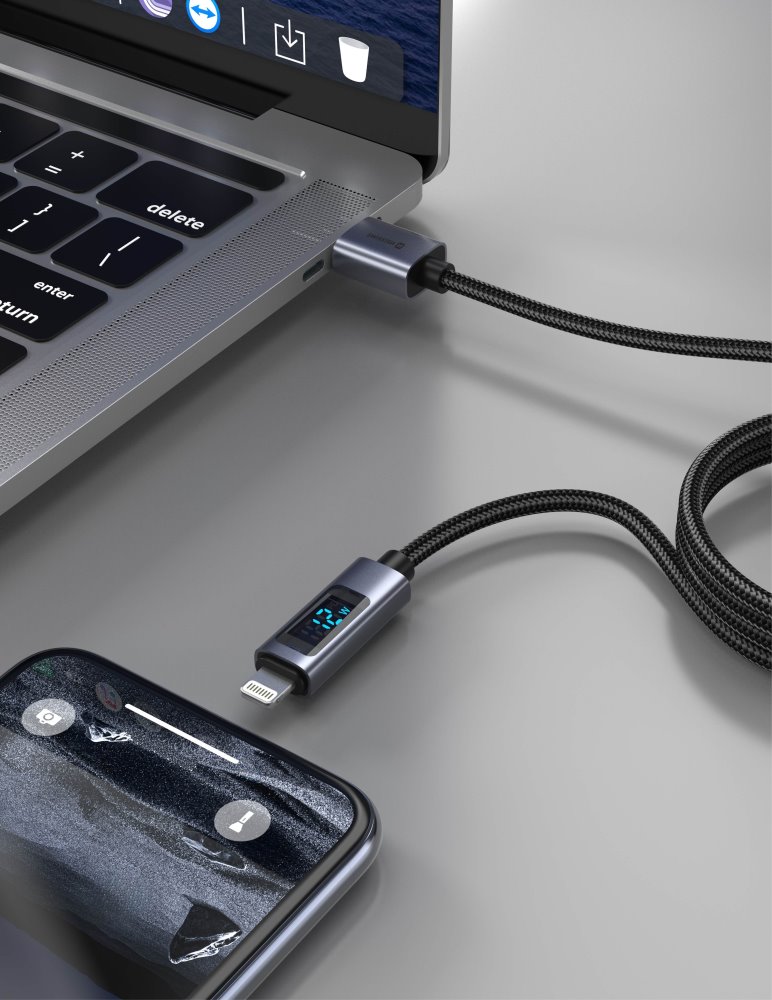 Swissten LCD kabel USB-A / Lightning