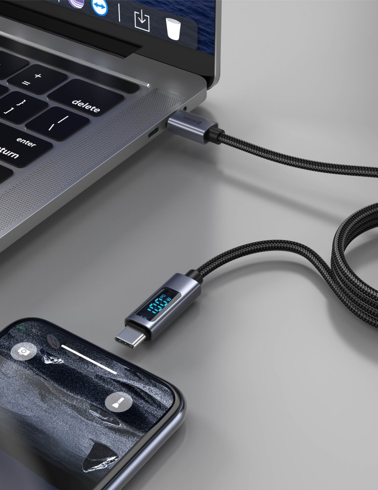 Swissten LCD kábel USB-C / USB-C 1,5 m