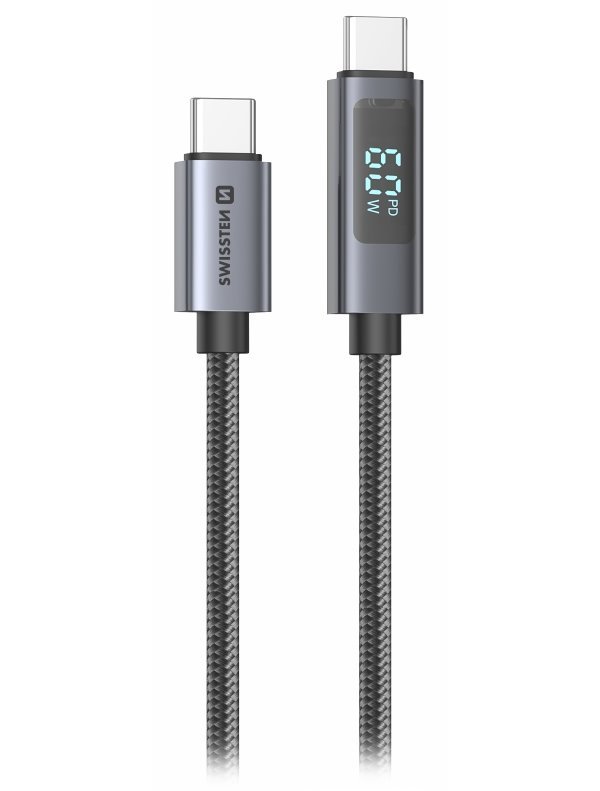 Swissten LCD kábel USB-C / USB-C 1,5 m