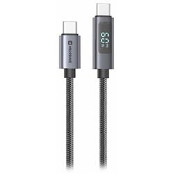 Swissten LCD kabel USB-C / USB-C