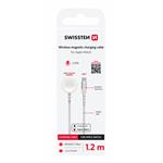 Swissten magnetický kabel pro Apple Watch, USB-C 1,2 m, bílý