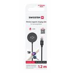 Swissten magnetický kabel pro Galaxy Watch, USB-C, 1,2m, černý