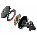 SWISSTEN MAGNETICKÝ VENTILÁTOROVÝ DRŽIAK DO AUTO S BEZDRÔTOVÝM NABÍJANÍM 15W / 7,5W (kompatibilný s MagSafe)
