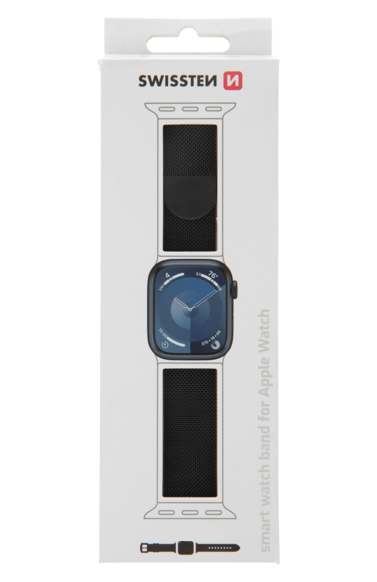 Swissten milánský řemínek pro Apple Watch 38/40/41 mm, černý