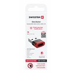 Swissten Nabíjecí adaptér s blokací dat DataGUARD USB-A (samec) / USB-C (samice), černý