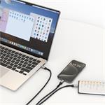 Swissten Nabíjecí kabel 2v1 100W USB-C / USB-C + Lightning 1,5m, černý