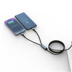 Swissten Nabíjecí kabel 2v1 100W USB-C / USB-C + Lightning 1,5m, černý
