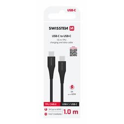 Swissten Nabíjecí kabel USB-C / USB-C 1,0m, černý