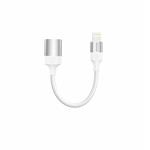Swissten OTG adaptér Textile Lightning (samec) / USB-A (samice) 0,12m, bílý