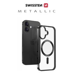 Swissten Pouzdro Clear Jelly MagStick Metallic Pro Apple iPhone 17 Pro Max, černé