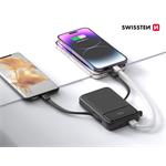 SWISSTEN POWER BANK 10000 mAh PD 22,5 W S INTEGROVANÝM KÁBLOM USB-C A SVETELNÝM KÁBLOM (kompatibilný s MagSafe)