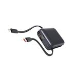SWISSTEN POWER BANK 10000 mAh S INTEGROVANÝM USB-C A SVETELNÝMI KÁBLAMI STRIEBORNÁ STRIEBORNÁ
