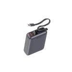SWISSTEN POWER BANK 20000 mAh 45W S INTEGROVANÝM KÁBLOM USB-C ABSOLÚTNE STRIEBORNÝ