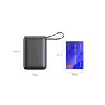 SWISSTEN POWER BANK 20000 mAh S INTEGROVANÝM USB-C A SVETELNÝMI KÁBLAMI STRIEBORNÁ STRIEBORNÁ