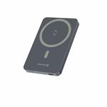 Swissten Power bank Fusion 5000mAh s nabíjením Apple Watch (kompatibilní s MagSafe), stříbrná