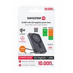 Swissten Power bank MagSafe Qi2 10000mAh 15W s integrovaným kabelem USB-C, černá
