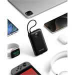 SWISSTEN POWER BANK VOLTBOX 35W 20000 mAh S INTEGROVANÝM USB-C A SVETELNÝMI KÁBLAMI ČIERNA
