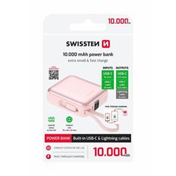 Swissten powerbanka Space 10000 mAh, růžová