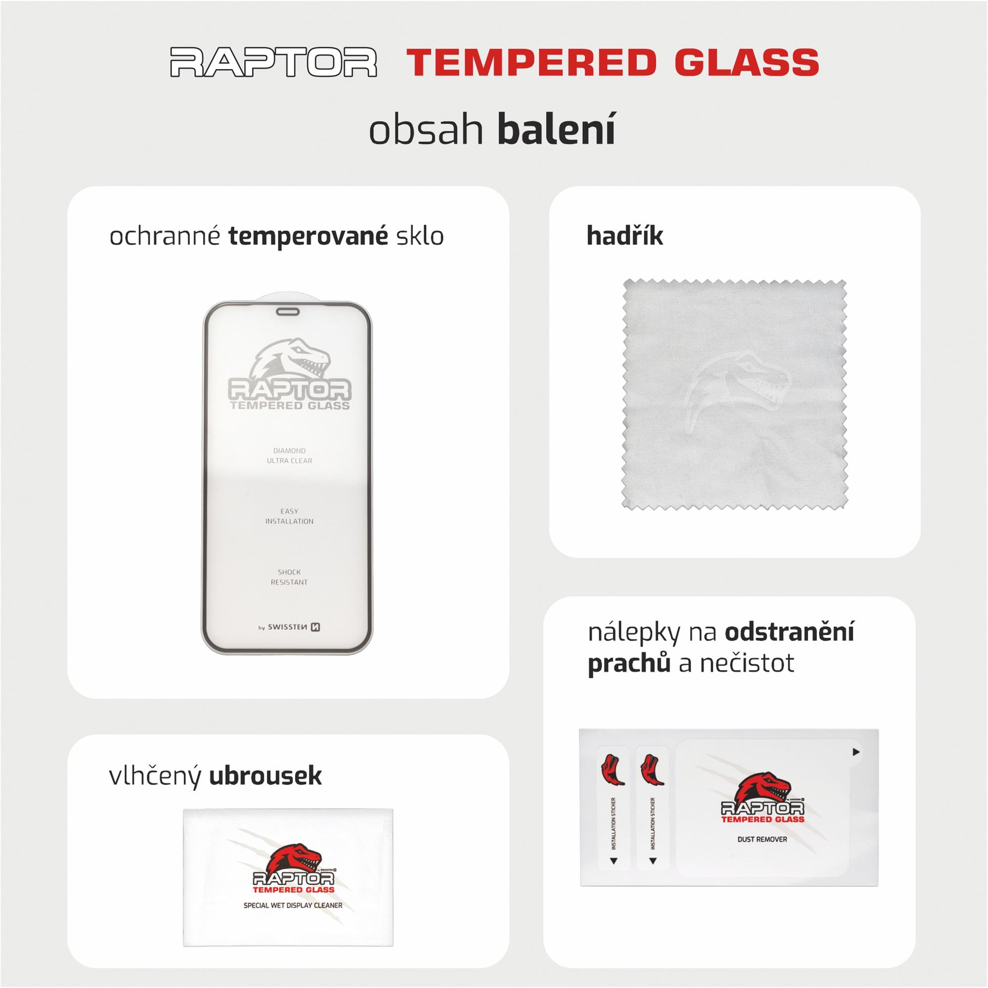 Swissten Raptor Diamond Ultra Clear 3D Apple iPhone 16, černé