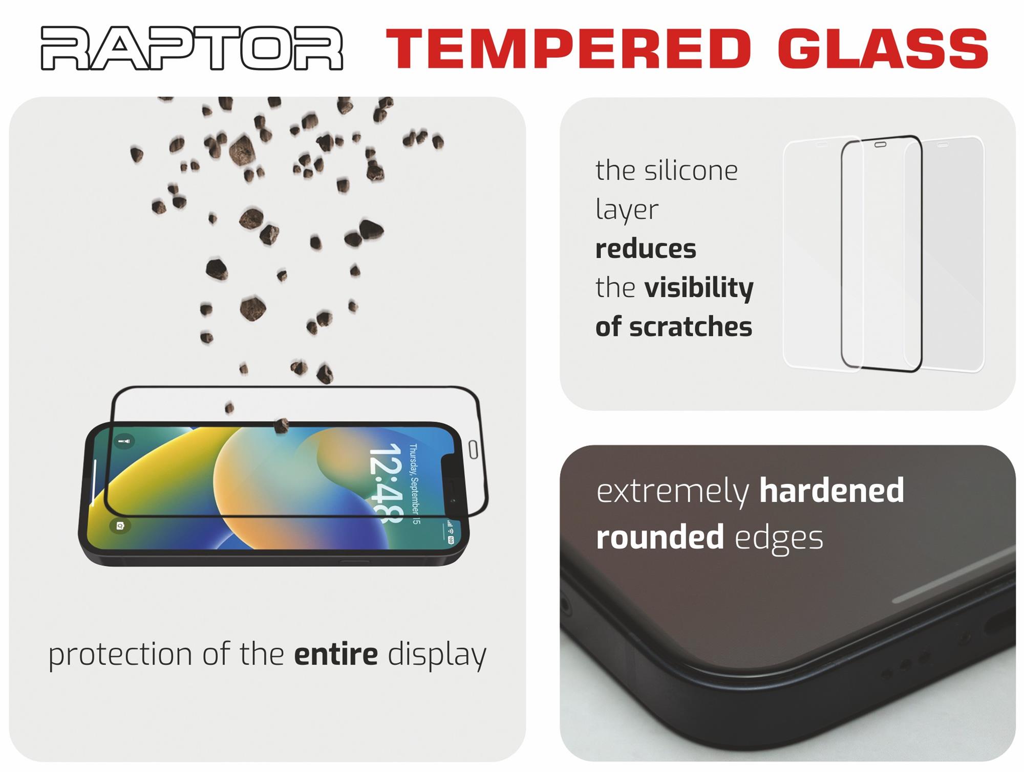 Swissten Raptor Diamond Ultra Clear 3D temperované sklo Samsung Galaxy A26 5G, černé