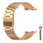 Swissten řemínek Apple Watch kovový 38–41 mm, růžovo-zlatý  