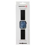 Swissten řemínek Apple Watch nylonový 42–49 mm, černý  