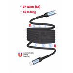 Swissten samonavíjecí magnetický kabel USB-C/Lightning 1m