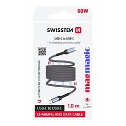 Swissten samonavíjecí magnetický kabel USB-C/USB-C 1m