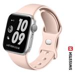Swissten silikonový řemínek pro Apple Watch 38/40/41 mm, pískově růžový