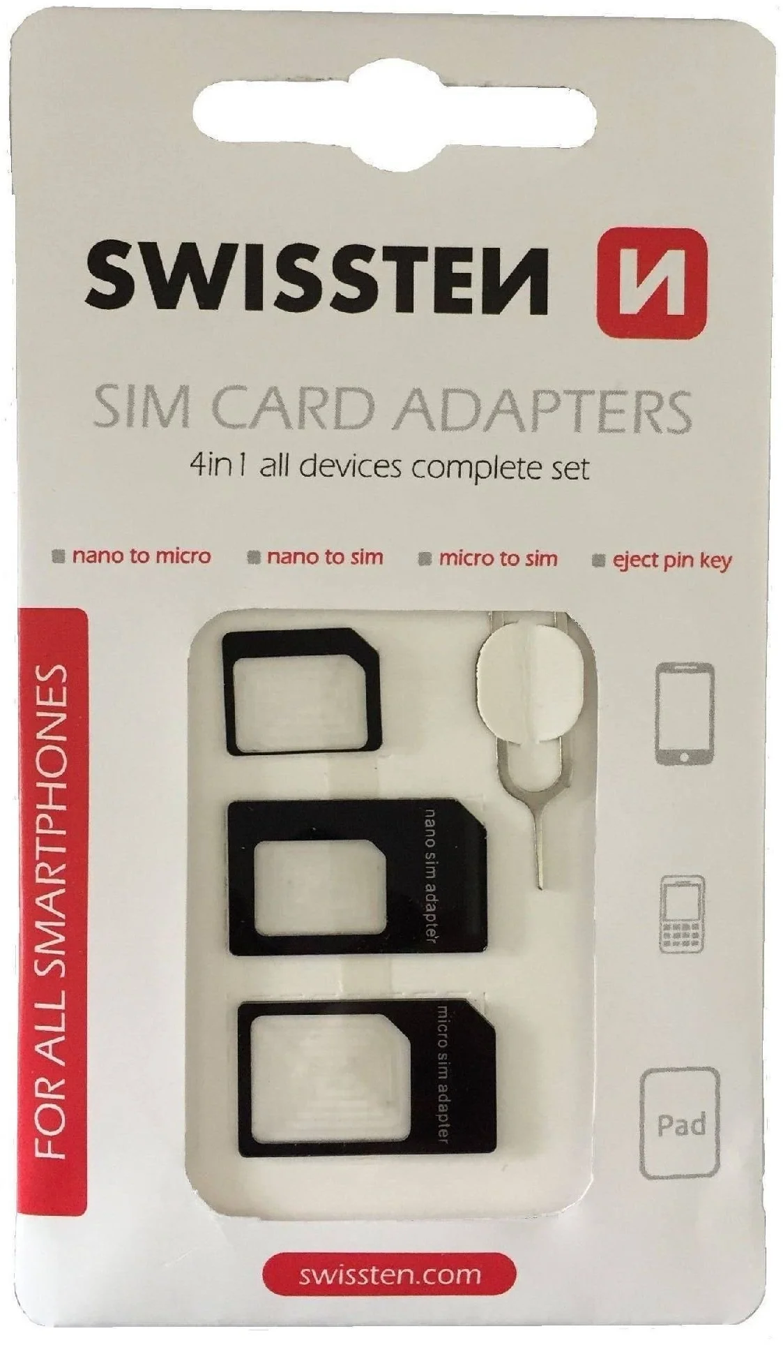 Swissten SIM adaptér 4v1
