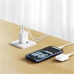 SWISSTEN SÍŤOVÝ ADAPTÉR EDGE GaN 1x USB-C PD 35W + 1x USB-A 18W QC BÍLÝ
