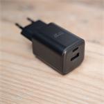 SWISSTEN SÍŤOVÝ ADAPTÉR GaN 1x USB-C 45W PD + 1x USB-A 18W QC ČERNÝ