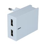 Swissten adaptér Smart IC 2× USB 3A + Lightning MFi kabel, bílý  