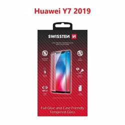 Swissten Sklo Full Glue, Color Frame, Case Friendly pro Huawei Y7 2019, černé