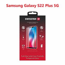 Swissten Sklo Full Glue, Color Frame, Case Friendly pro Samsung S906 Galaxy S22 Plus 5G, černé