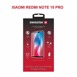 Swissten Sklo Full Glue, Color Frame, Case Friendly pro Xiaomi Redmi Note 15 Pro 5G, černé