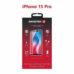 Swissten sklo Full Glue iPhone 15 Pro, černé  