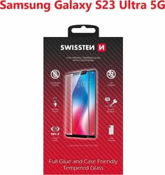 Swissten sklo Full Glue pre Samsung Galaxy S23 Ultra, čierne